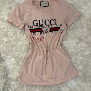 Gucci Light Pink Graphic Tee